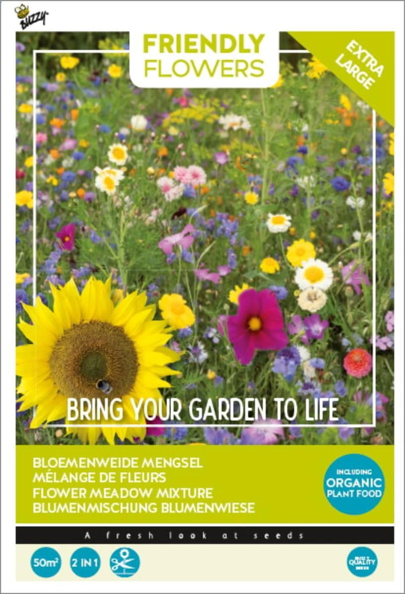 Buzzy Friendly Flowers Mix Zomerbloemen 50 M2 1 Buzzy Friendly Flowers Mix Zomerbloemen 50 M2